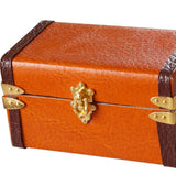 Maxbell 1/12 Scale Miniature Suitcase Wooden Furniture for Bedroom Living Room Decor Orange
