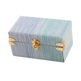 Maxbell 1/12 Scale Miniature Suitcase Wooden Furniture for Bedroom Living Room Decor Blue