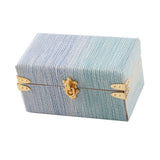 Maxbell 1/12 Scale Miniature Suitcase Wooden Furniture for Bedroom Living Room Decor Blue