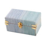 Maxbell 1/12 Scale Miniature Suitcase Wooden Furniture for Bedroom Living Room Decor Blue