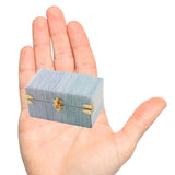 Maxbell 1/12 Scale Miniature Suitcase Wooden Furniture for Bedroom Living Room Decor Blue