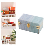Maxbell 1/12 Scale Miniature Suitcase Wooden Furniture for Bedroom Living Room Decor Blue