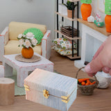 Maxbell 1/12 Scale Miniature Suitcase Wooden Furniture for Bedroom Living Room Decor Red Blue