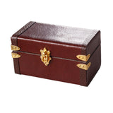 Maxbell 1/12 Scale Miniature Suitcase Wooden Furniture for Bedroom Living Room Decor Dark Brown