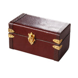 Maxbell 1/12 Scale Miniature Suitcase Wooden Furniture for Bedroom Living Room Decor Dark Brown