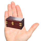 Maxbell 1/12 Scale Miniature Suitcase Wooden Furniture for Bedroom Living Room Decor Dark Brown