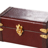 Maxbell 1/12 Scale Miniature Suitcase Wooden Furniture for Bedroom Living Room Decor Dark Brown