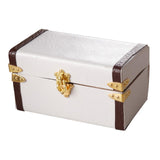 Maxbell 1/12 Scale Miniature Suitcase Wooden Furniture for Bedroom Living Room Decor White Brown