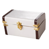 Maxbell 1/12 Scale Miniature Suitcase Wooden Furniture for Bedroom Living Room Decor White Brown