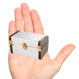 Maxbell 1/12 Scale Miniature Suitcase Wooden Furniture for Bedroom Living Room Decor White Brown
