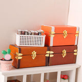 Maxbell 1/12 Scale Miniature Suitcase Wooden Furniture for Bedroom Living Room Decor White