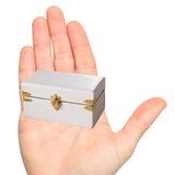 Maxbell 1/12 Scale Miniature Suitcase Wooden Furniture for Bedroom Living Room Decor White