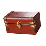 Maxbell 1/12 Scale Miniature Suitcase Wooden Furniture for Bedroom Living Room Decor Red Brown