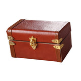 Maxbell 1/12 Scale Miniature Suitcase Wooden Furniture for Bedroom Living Room Decor Red Brown