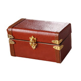 Maxbell 1/12 Scale Miniature Suitcase Wooden Furniture for Bedroom Living Room Decor Red Brown