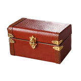 Maxbell 1/12 Scale Miniature Suitcase Wooden Furniture for Bedroom Living Room Decor Red Brown