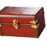 Maxbell 1/12 Scale Miniature Suitcase Wooden Furniture for Bedroom Living Room Decor Red Brown