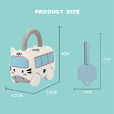 Maxbell Locks and Keys Car Toys Push to Glide Interesting Smooth Montessori Toys Set Style A