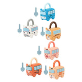 Maxbell Locks and Keys Car Toys Push to Glide Interesting Smooth Montessori Toys Set Style A