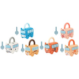 Maxbell Locks and Keys Car Toys Push to Glide Interesting Smooth Montessori Toys Set Style A