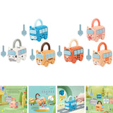 Maxbell Locks and Keys Car Toys Push to Glide Interesting Smooth Montessori Toys Set Style A