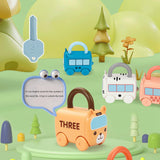 Maxbell Locks and Keys Car Toys Push to Glide Interesting Smooth Montessori Toys Set Style A