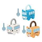 Maxbell Locks and Keys Car Toys Push to Glide Interesting Smooth Montessori Toys Set Style A