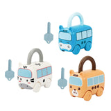 Maxbell Locks and Keys Car Toys Push to Glide Interesting Smooth Montessori Toys Set Style A