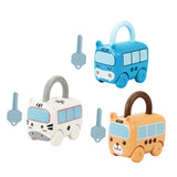 Maxbell Locks and Keys Car Toys Push to Glide Interesting Smooth Montessori Toys Set Style A