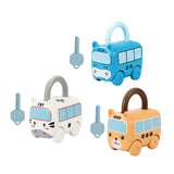 Maxbell Locks and Keys Car Toys Push to Glide Interesting Smooth Montessori Toys Set Style A