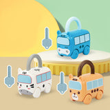 Maxbell Locks and Keys Car Toys Push to Glide Interesting Smooth Montessori Toys Set Style A