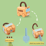 Maxbell Locks and Keys Car Toys Push to Glide Interesting Smooth Montessori Toys Set Style A