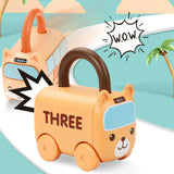 Maxbell Locks and Keys Car Toys Push to Glide Interesting Smooth Montessori Toys Set Style A