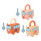 Maxbell Locks and Keys Car Toys Push to Glide Interesting Smooth Montessori Toys Set Style B