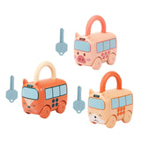 Maxbell Locks and Keys Car Toys Push to Glide Interesting Smooth Montessori Toys Set Style B