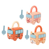 Maxbell Locks and Keys Car Toys Push to Glide Interesting Smooth Montessori Toys Set Style B