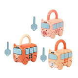Maxbell Locks and Keys Car Toys Push to Glide Interesting Smooth Montessori Toys Set Style B