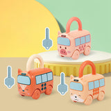 Maxbell Locks and Keys Car Toys Push to Glide Interesting Smooth Montessori Toys Set Style B