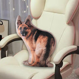 Maxbell 3D Dog Throw Pillow Headrest Stuffed Animals Plush Toy for Car Bedroom Decor