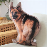 Maxbell 3D Dog Throw Pillow Headrest Stuffed Animals Plush Toy for Car Bedroom Decor