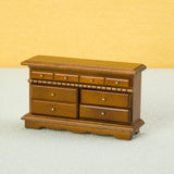 Maxbell 1:12 Scale Dollhouse Mini TV Cabinet with 8 Opening Drawers for Pretend Play