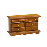 Maxbell 1:12 Scale Dollhouse Mini TV Cabinet with 8 Opening Drawers for Pretend Play