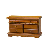 Maxbell 1:12 Scale Dollhouse Mini TV Cabinet with 8 Opening Drawers for Pretend Play