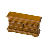 Maxbell 1:12 Scale Dollhouse Mini TV Cabinet with 8 Opening Drawers for Pretend Play