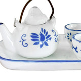 Maxbell 1:12 Scale Dollhouse Porcelain Tea Cup Set for Micro Landscape Kitchen Decor