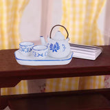 Maxbell 1:12 Scale Dollhouse Porcelain Tea Cup Set for Micro Landscape Kitchen Decor