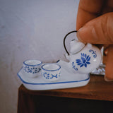 Maxbell 1:12 Scale Dollhouse Porcelain Tea Cup Set for Micro Landscape Kitchen Decor
