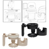 Maxbell Pram Bottle Holder for Pipe Diameter 25-40mm Pram Trolley Bike Cup Holder Black