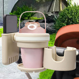 Maxbell Pram Bottle Holder for Pipe Diameter 25-40mm Pram Trolley Bike Cup Holder Khaki