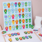 Maxbell Magnetic Alphabet Numbers Fishing Game Color Cognitive for Kids Holiday Gift